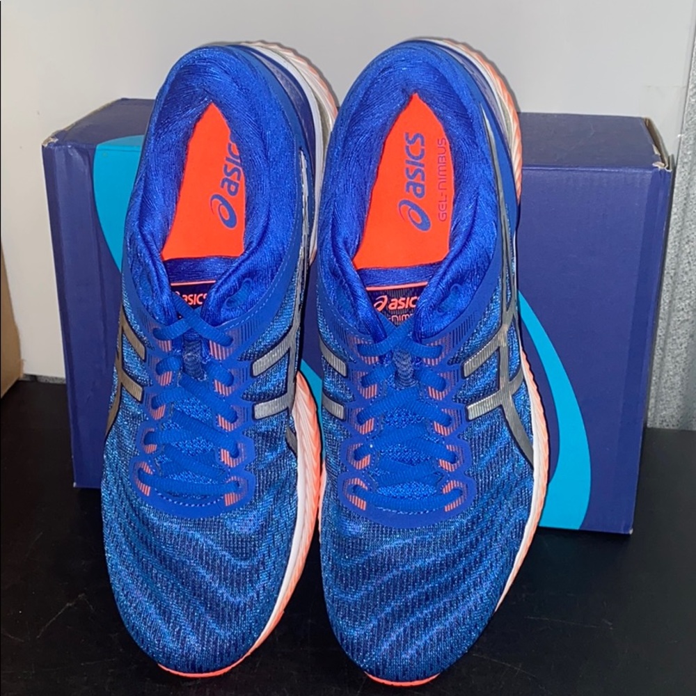 ASICS GEL-NIMBUS 22 MENS 10.5 SNEAKER BLUE SILVER